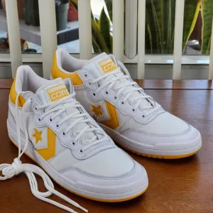 Converse Men's Fastbreak Pro Mid Skater Shoes A08687C White/Light Yellow Size 11
