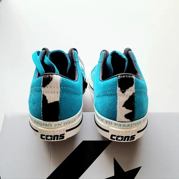 Converse One Star Pro Ox Sean Pablo Rapid Teal Black Egret Men's 8 Women's 9.5