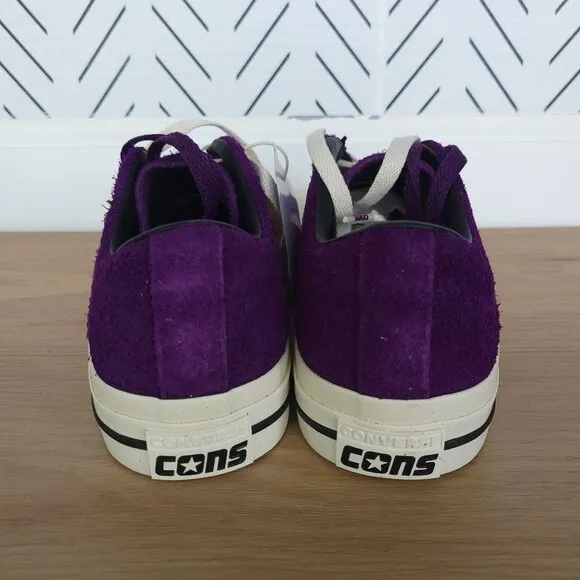 ⭐CONVERSE Women Shoes 8.5 CONS One Star Pro OX Suede Upper Purple Cream A08141C