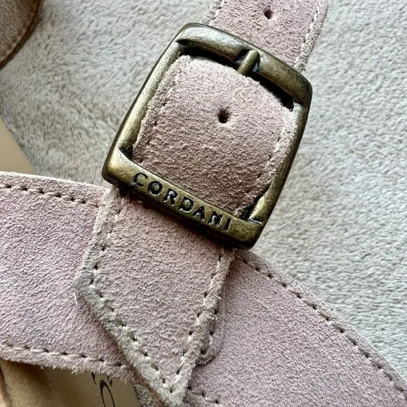 Cordani Candy Blush Suede Leather Cork Wedge Platform Sandals EU 38 US 7.5 - 8