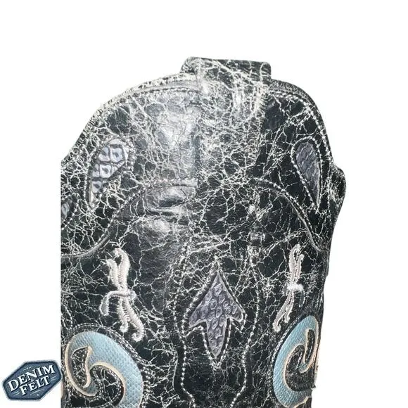 Corral Women’s Black/Grey Python Snip Toe Western/Cowboy Boots | RARE!!