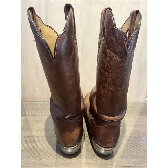 Cowboy Boots Mens Size 10.5 brown Made in USA Western Oil Chemical Proof