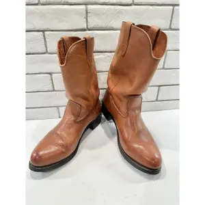 Cowboy Work Boots Leather MADE IN USA Sz 9 Oil &amp; Chemical Resistant Soles