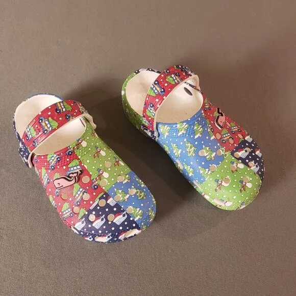 CROCS Kids Comfort Shoes Vineyard Vines Collaboration Holiday Slip On C11