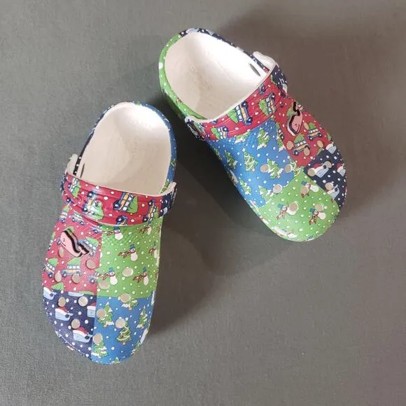CROCS Kids Comfort Shoes Vineyard Vines Collaboration Holiday Slip On C11