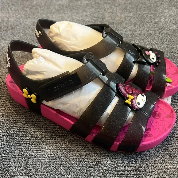 Crocs Kids Sandals - Black and Pink