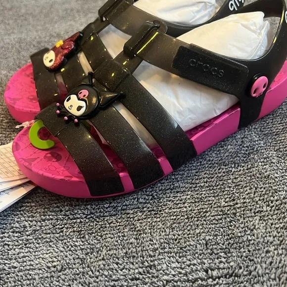 Crocs Kids Sandals - Black and Pink