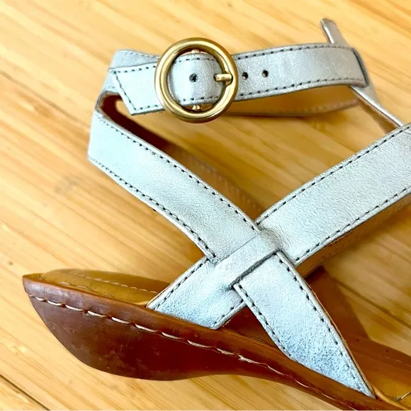 ☀️Crown by Born strappo silver sandals - 7