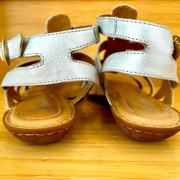 ☀️Crown by Born strappo silver sandals - 7