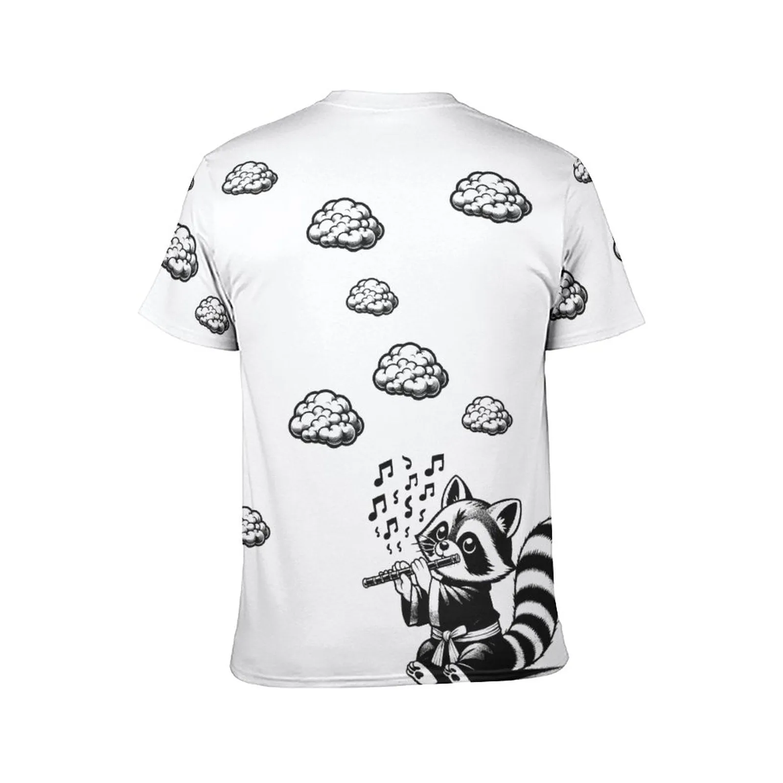 Cute Flute with Clouds - Men's T-Shirt Short Sleeve