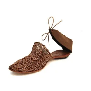 CYDWOQ North Elegant Brown Woven Sandals 38