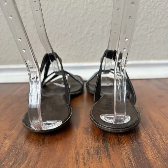 CYDWOQ Vintage Strappy Open-Toe Sandals Artsy Multi Leather USA MADE