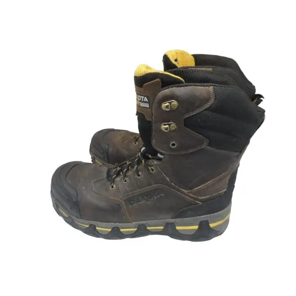 Dakota Men's 8'' 8550 Comp Toe Comp Plate Work Boots Brown Size 13M