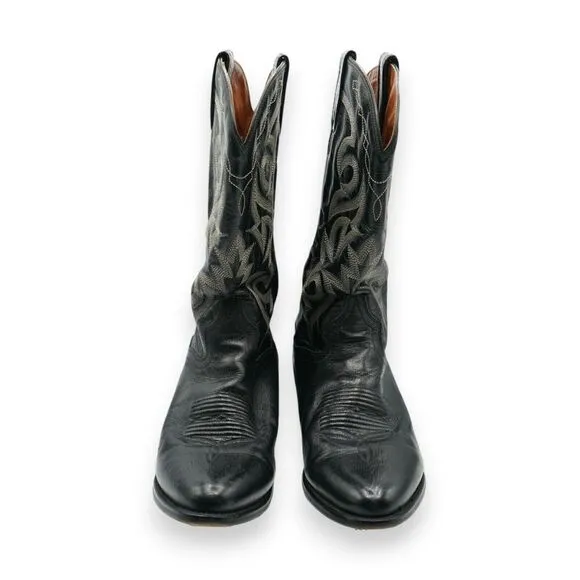 Dan Post Men's Leather Cowboy Boots 10 D Black‎ DP2110R