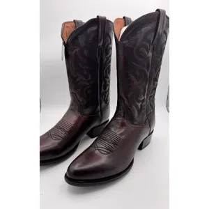 Dan Post Milwaukee Black Cherry Leather R-Toe Boots 11EW