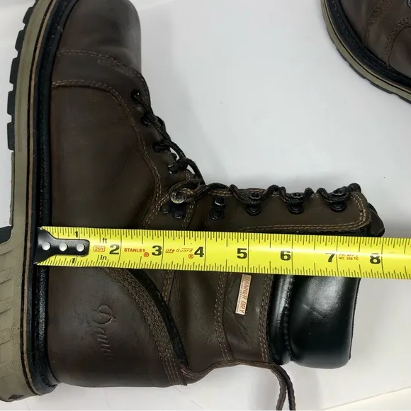 Danner Steel Yard Men's Work Boots 8&quot; Steel Toe Brown Leather Lace Up ASTM