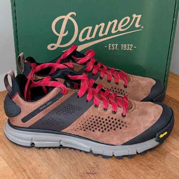 Danner Trailguard Platform Hiking Shoes Mens 8 US / 41.5 EUR Brown/Red Brand New