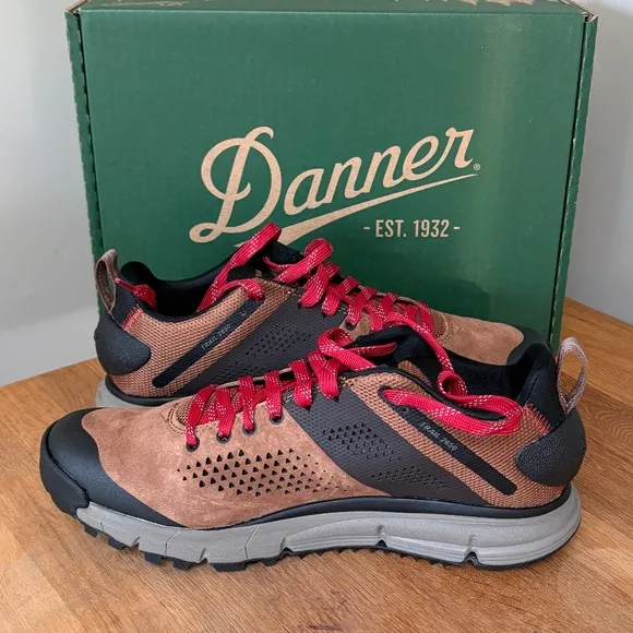 Danner Trailguard Platform Hiking Shoes Mens 8 US / 41.5 EUR Brown/Red Brand New