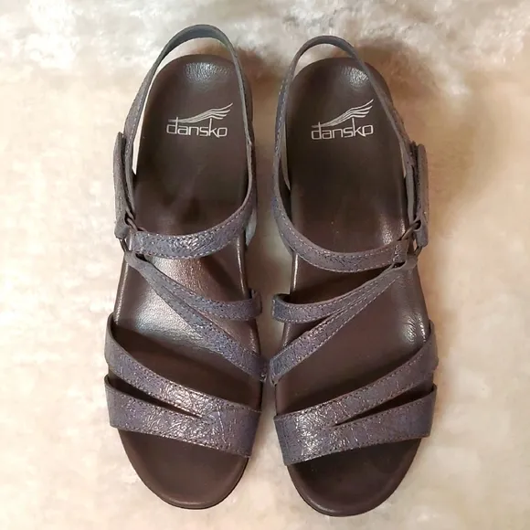 Dansko Addyson Metalic Strappy Sandals Size 38