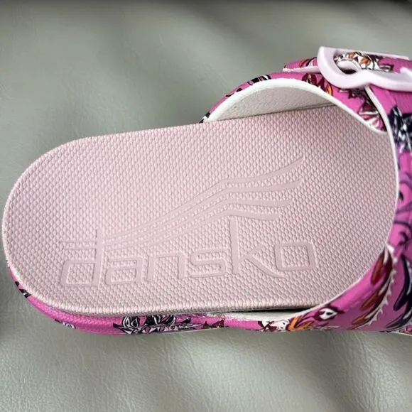 Dansko Floral Pink Women's Sandals sz 6