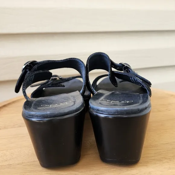 Dansko Jessie black lizard sandals