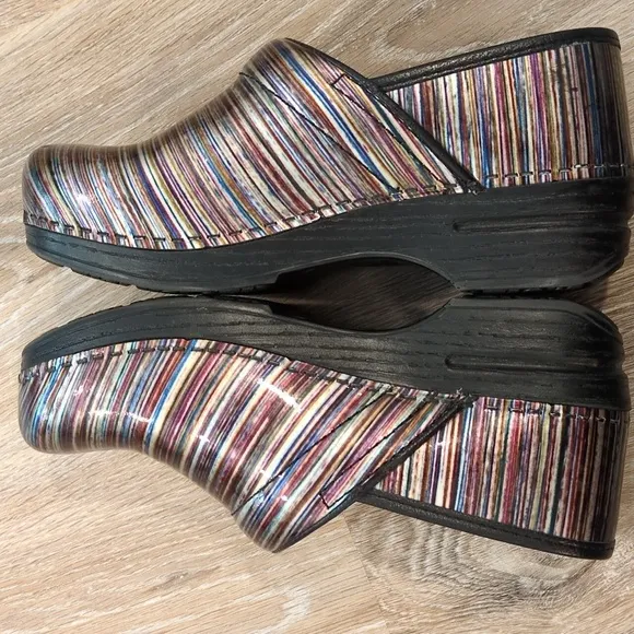 Dansko Striped Women's Clogs size 37 Euro