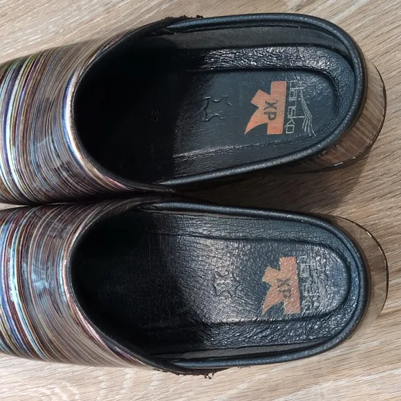 Dansko Striped Women's Clogs size 37 Euro