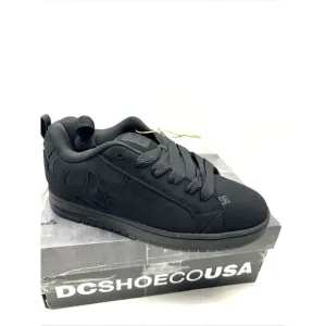 DC Court Graffik Skate Shoes Black on Black Mens 9.5 New in Box Padded Tongue