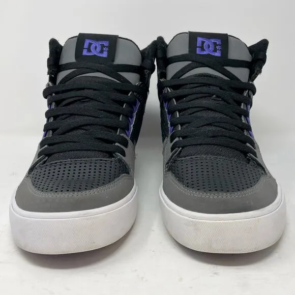 DC Grey Purple Spartan HI WC Skate Shoes Mens Size 10.5