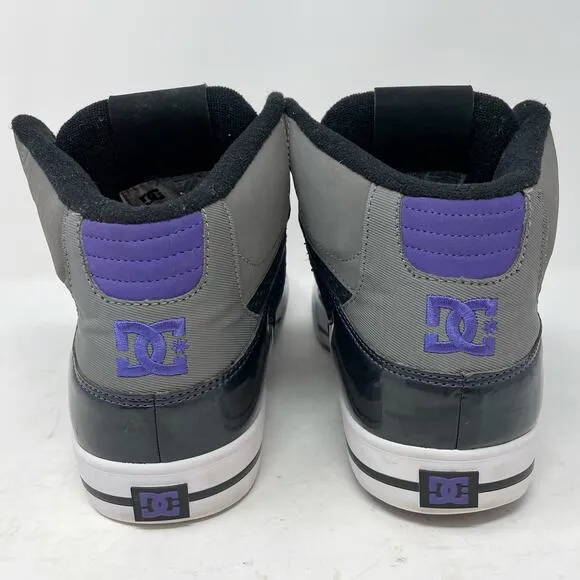 DC Grey Purple Spartan HI WC Skate Shoes Mens Size 10.5