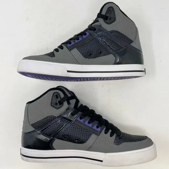 DC Grey Purple Spartan HI WC Skate Shoes Mens Size 10.5