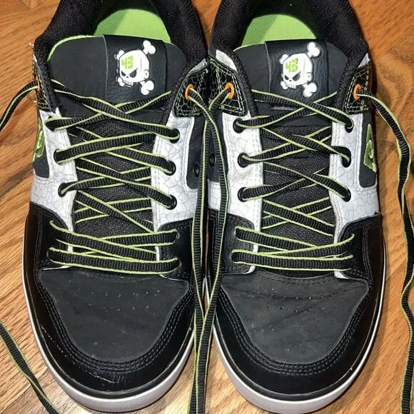 DC Ken Block Pure 43 Size 10 Skate Shoes Black Lime Citrus RARE