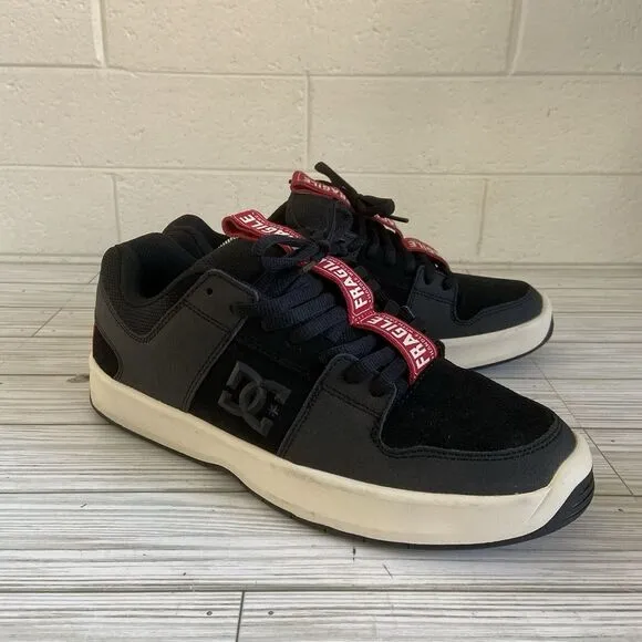 DC Shoes Andy Warhol Lynx Zero S Fragile Black Suede Skate Shoe‎ Mens Size 11.5