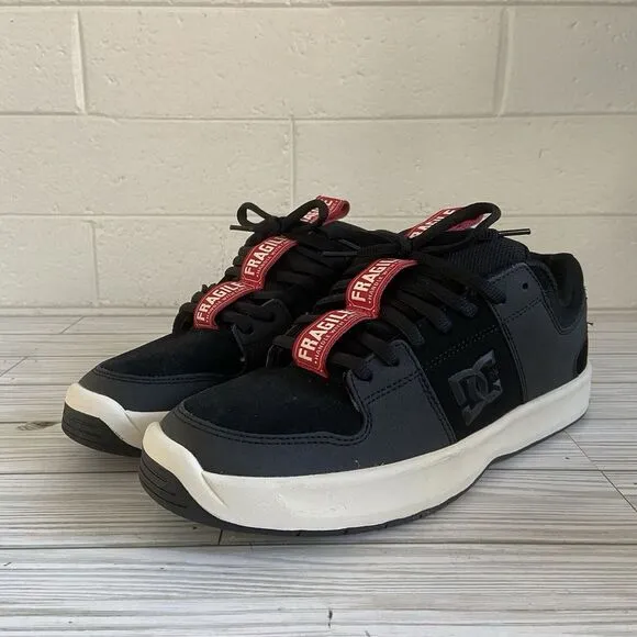 DC Shoes Andy Warhol Lynx Zero S Fragile Black Suede Skate Shoe‎ Mens Size 11.5