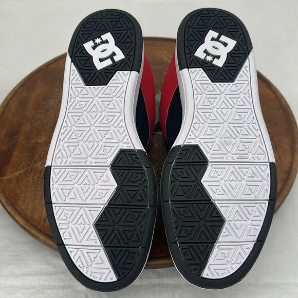 DC Shoes Mens 10.5 Cure Black/Red/Black Lace Up Sneakers Skate Streetwear