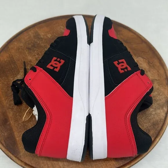 DC Shoes Mens 10.5 Cure Black/Red/Black Lace Up Sneakers Skate Streetwear