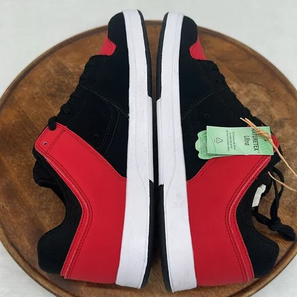 DC Shoes Mens 10.5 Cure Black/Red/Black Lace Up Sneakers Skate Streetwear