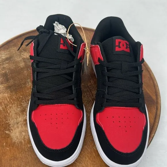 DC Shoes Mens 10.5 Cure Black/Red/Black Lace Up Sneakers Skate Streetwear
