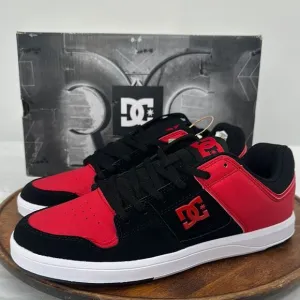 DC Shoes Mens 10.5 Cure Black/Red/Black Lace Up Sneakers Skate Streetwear