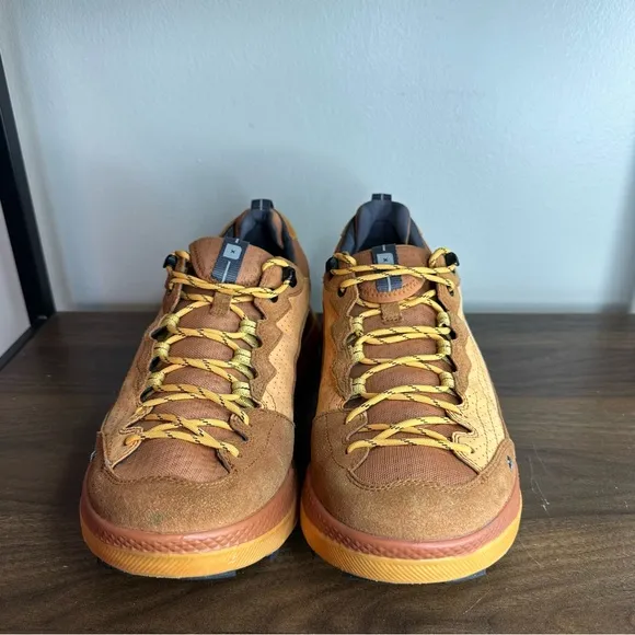 Deckers X Lab Enduro Orange Suede Vibram Hiking Shoes Sz 12 Mens