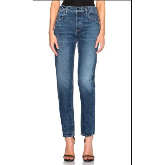 Denim X Alexander Wang 002 Relaxed Denim Jeans Blue Straight Leg Indigo 29