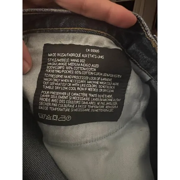 Denim X Alexander Wang 002 Relaxed Denim Jeans Blue Straight Leg Indigo 29