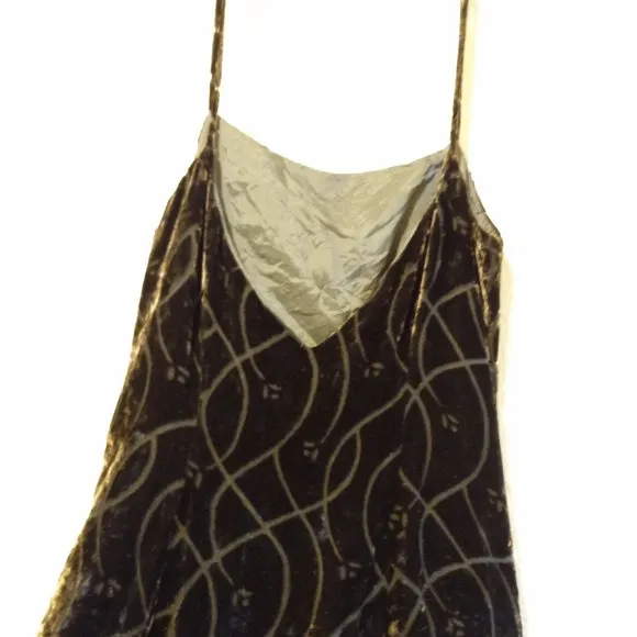 Devore Velvet Maxi Slip Dress - Rayon/Silk Blend 90s Timeless