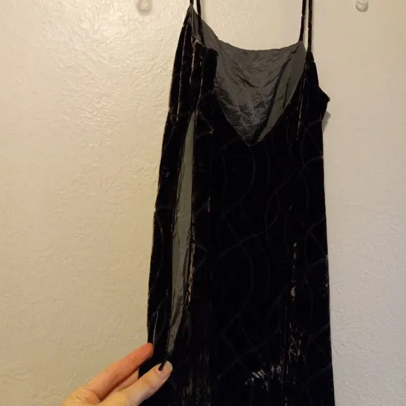 Devore Velvet Maxi Slip Dress - Rayon/Silk Blend 90s Timeless