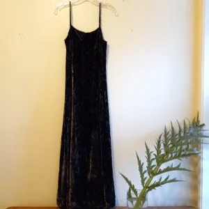 Devore Velvet Maxi Slip Dress - Rayon/Silk Blend 90s Timeless