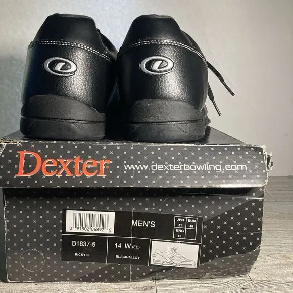 Dexter Men's‎ Ricky III Black/Alloy Bowling Shoes 14 W B1837-5 DM0000198