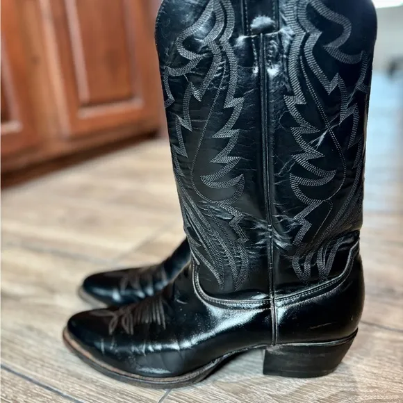 Diamond J By Justin Men's Western Leather Boots 8 1/2 cowboy boots