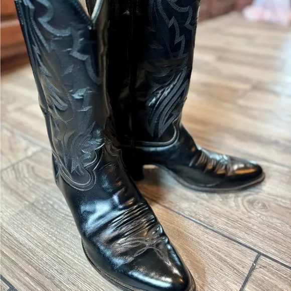 Diamond J By Justin Men's Western Leather Boots 8 1/2 cowboy boots