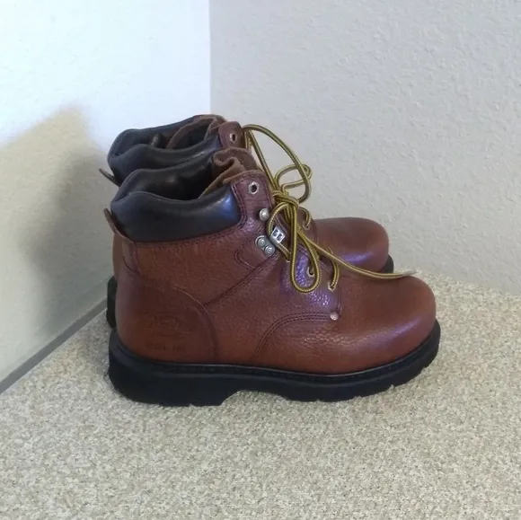 Dickies Brown Leather Steel Toes Work Boots