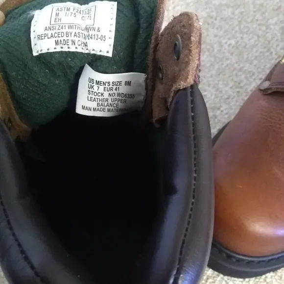 Dickies Brown Leather Steel Toes Work Boots